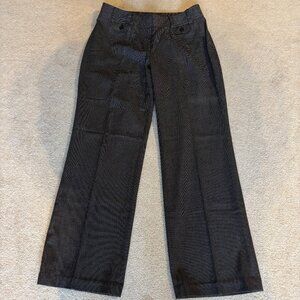 Ann Taylor black pants with mini white polkadots